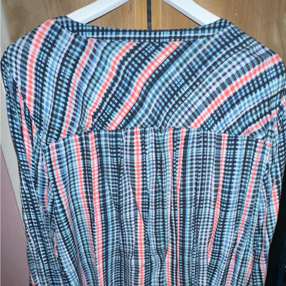 Bright plaid blouse